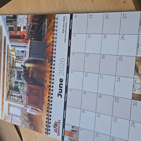 2026 Home Kitchen Design Calendar Unisex Wall Desk Holiday - Picture 9 of 11